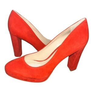 Vince Camuto Women's Halria Platform Pump, Size 6.5M, Cherry Berry Red